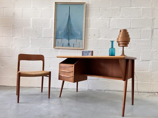 Mid Century Danish Teak Desk by Gunnar Nielsen for Tibergaard, 1960s 