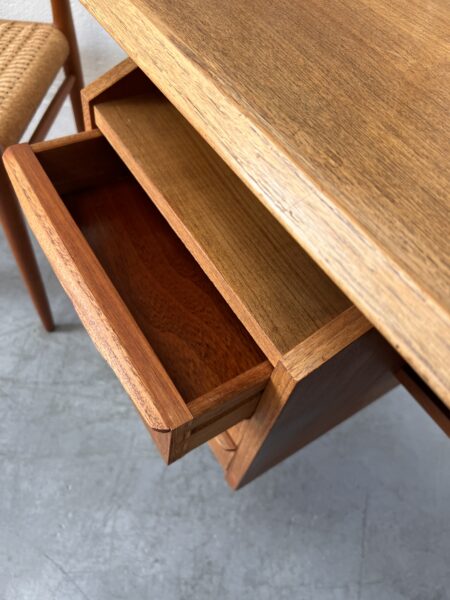 Mid Century Danish Teak Desk by Gunnar Nielsen for Tibergaard, 1960s 