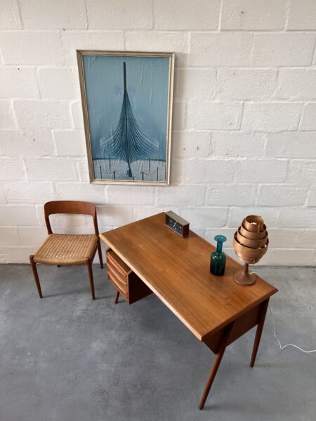 Mid Century Danish Teak Desk by Gunnar Nielsen for Tibergaard, 1960s 