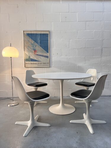 Vintage Mid Century Arkana 'Tulip' Dining Table & Four Chairs