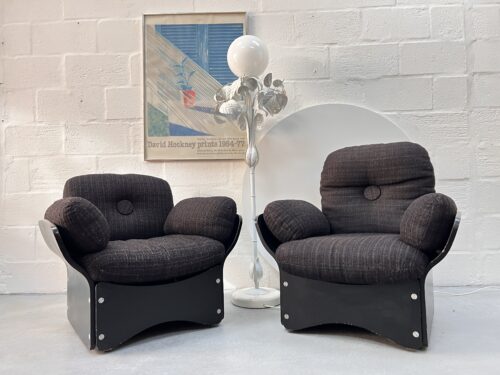 Pair of Pica Lounge Chairs By Max Clendining For Race Furniture, 1960s