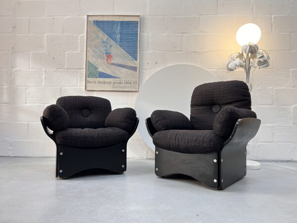 Pair of Pica Lounge Chairs By Max Clendining For Race Furniture, 1960s