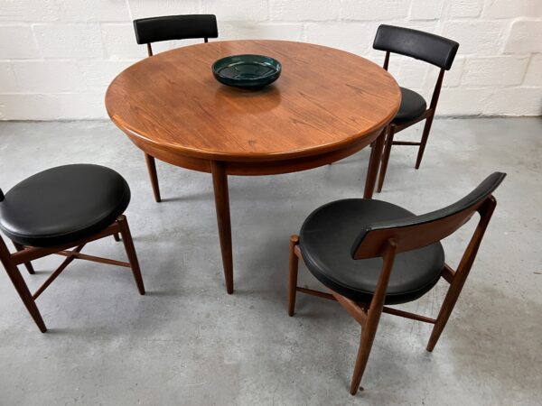 Vintage Red Label G Plan Fresco Dining Table & 4 Chairs