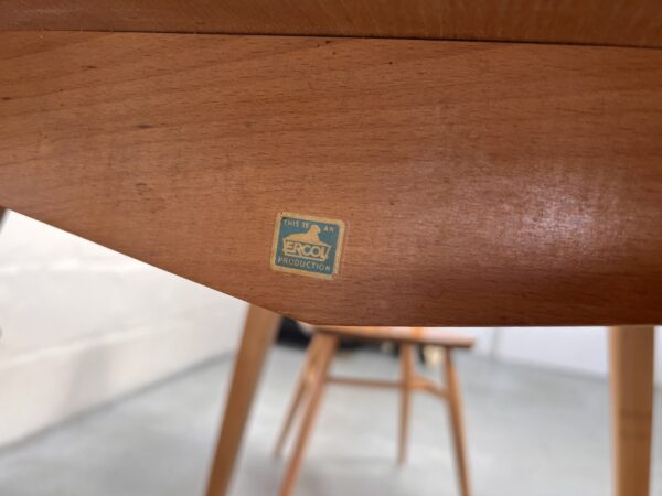 Vintage Blue Label Blonde Ercol Dining Table and 4 Windsor Dining Chairs