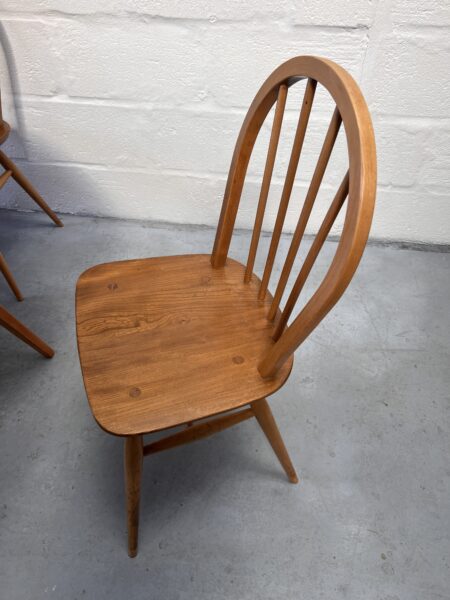 Vintage Blue Label Blonde Ercol Dining Table and 4 Windsor Dining Chairs