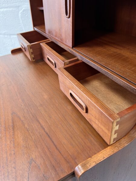 1960's Danish Teak Vintage Writing Bureau