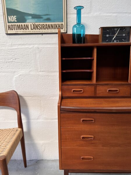 1960's Danish Teak Vintage Writing Bureau