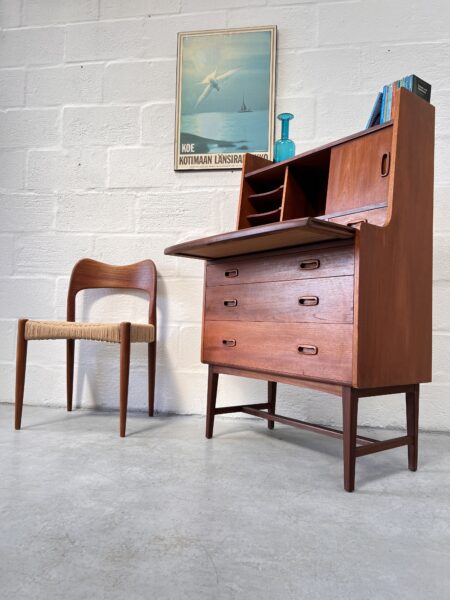 1960's Danish Teak Vintage Writing Bureau