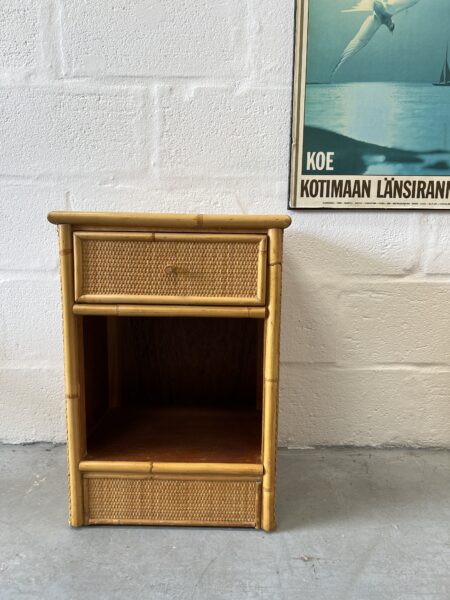 Pair of 1970s Vintage Bamboo Bedsides