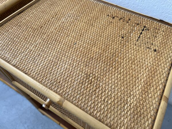 Pair of 1970s Vintage Bamboo Bedsides