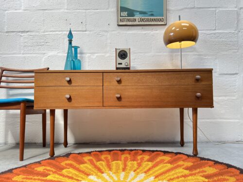 Vintage Teak Avalon Small Sideboard / Chest of Drawers