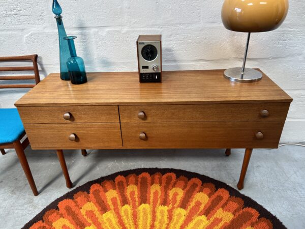 Vintage Teak Avalon Small Sideboard / Chest of Drawers