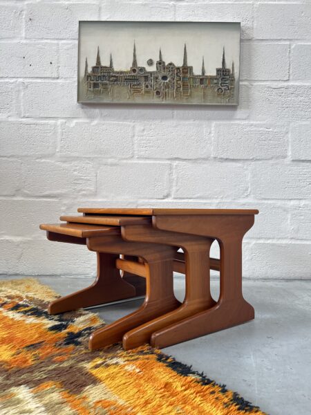 Portwood 1970s Retro Vintage Teak Nesting Tables 