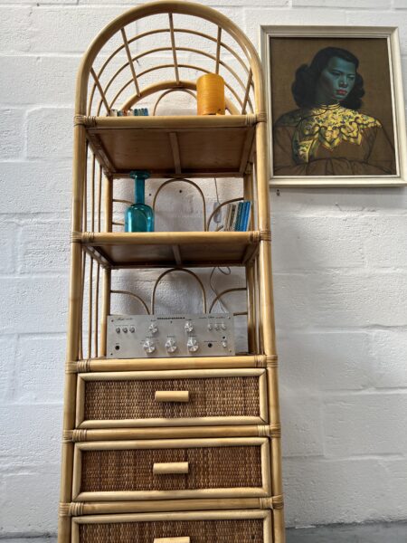 1970s Tikki Vintage Bamboo Bookshelf 