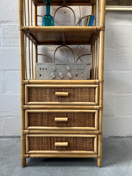 1970s Tikki Vintage Bamboo Bookshelf 