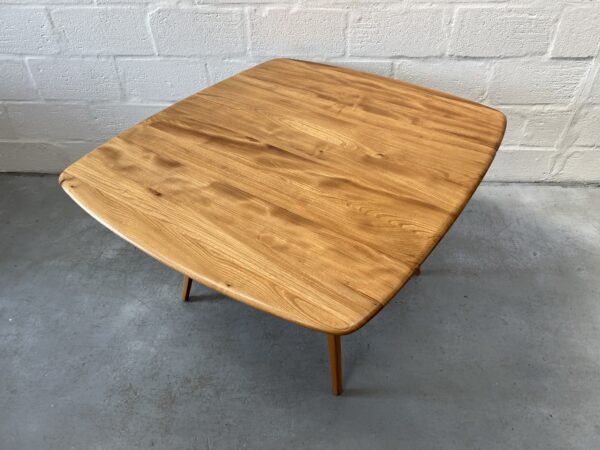 Vintage 1960s Ercol Drop Leaf Square Elm & Beech Dining Table Model 492