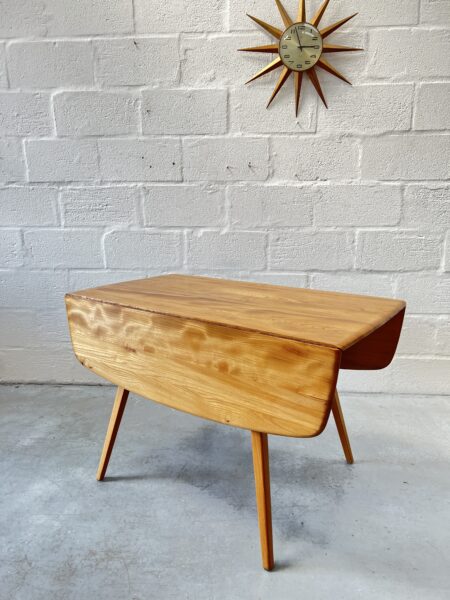 Vintage 1960s Ercol Drop Leaf Square Elm & Beech Dining Table Model 492