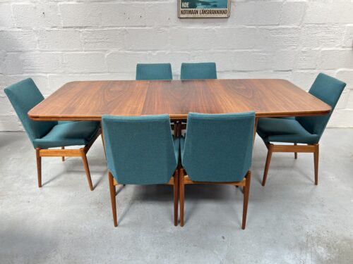 Vintage Archie Shine 'Hamilton' Range Dining Table and 6 Chairs