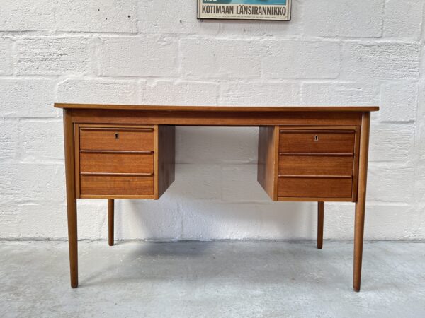 Vintage Danish Teak Desk by Gunnar Nielsen for Tibergaard, 1960s