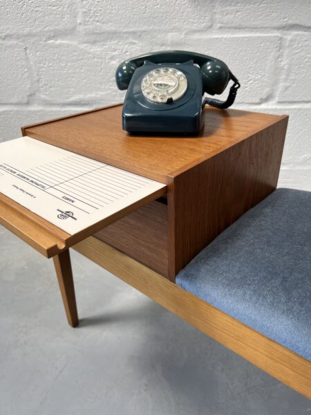 Retro Chippy Telephone Hall Table with Seat 