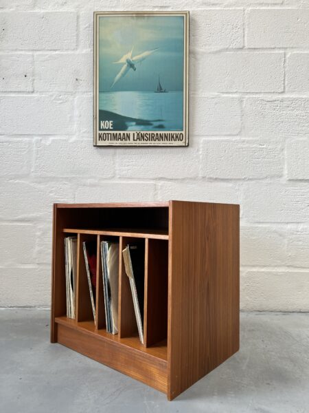 Retro Danish Design Teak Vinyl Record Cabinet