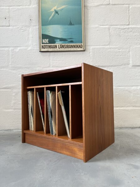 Retro Danish Design Teak Vinyl Record Cabinet