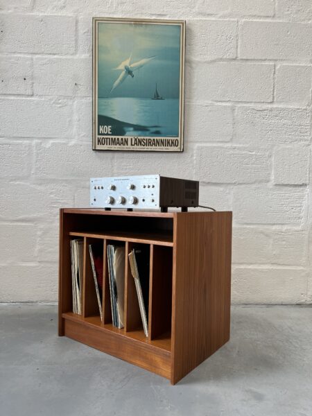 Retro Danish Design Teak Vinyl Record Cabinet