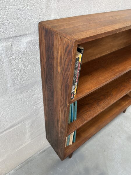 Vintage Rustic Oak Bookcase