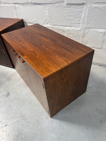 Set of 3 Danish Rosewood Feldballes Mobelfabrik Wall Units, 1970s