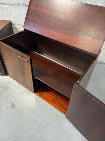 Set of 3 Danish Rosewood Feldballes Mobelfabrik Wall Units, 1970s