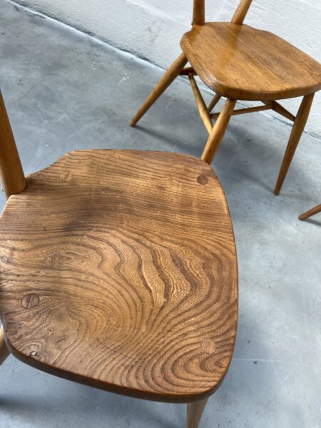 Set of 4 Mid Century Ercol Stacking Chairs