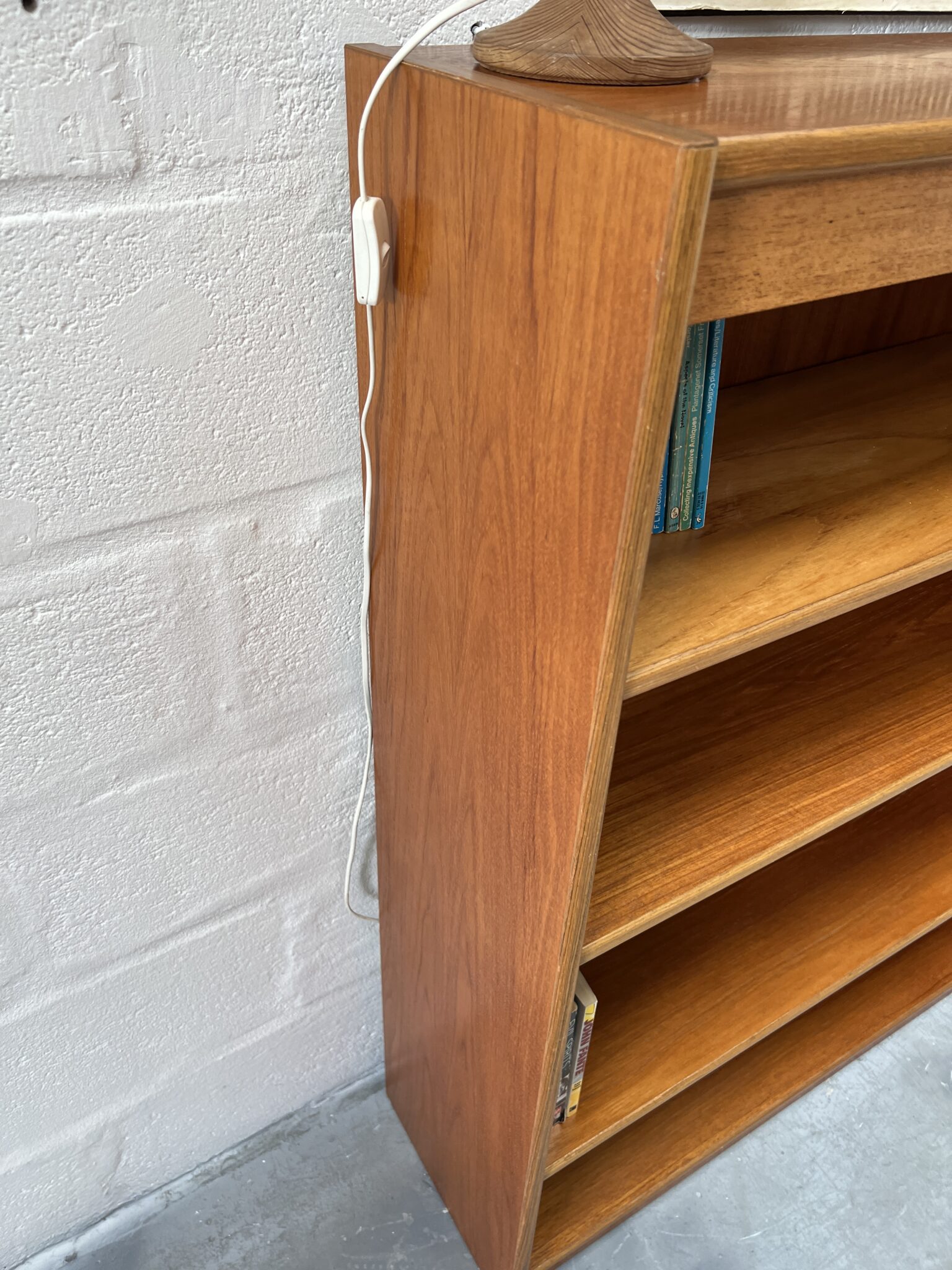 S Danish Teak Open Bookcase Pavement Vintage