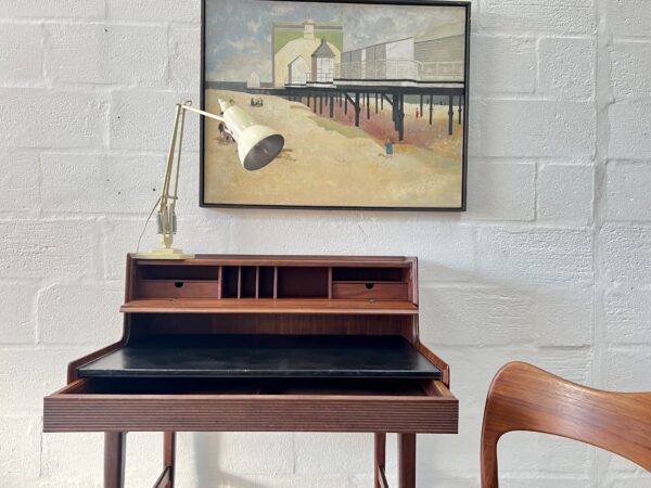 Vintage Mid Century Teak Richard Hornby Writing Desk / Bureau