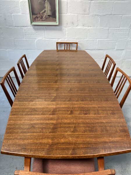 1950s Extending Dining Table & 6 Chairs by Gordon Russell