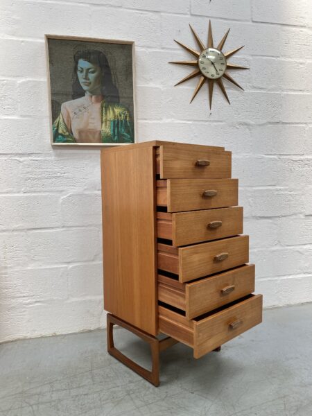 1960s G Plan Teak Quadrille 'Tallboy' Chest of Drawers