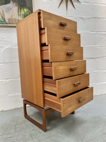 1960s G Plan Teak Quadrille 'Tallboy' Chest of Drawers