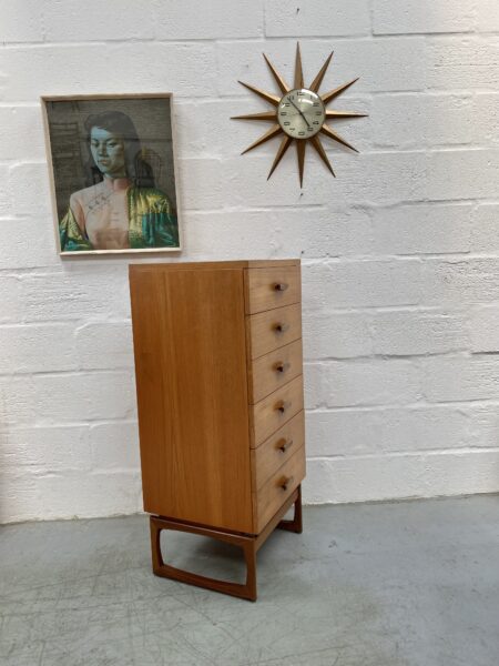 1960s G Plan Teak Quadrille 'Tallboy' Chest of Drawers