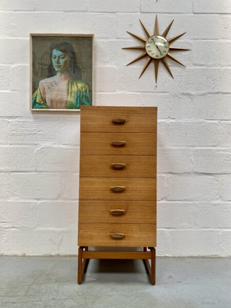 1960s G Plan Teak Quadrille 'Tallboy' Chest of Drawers