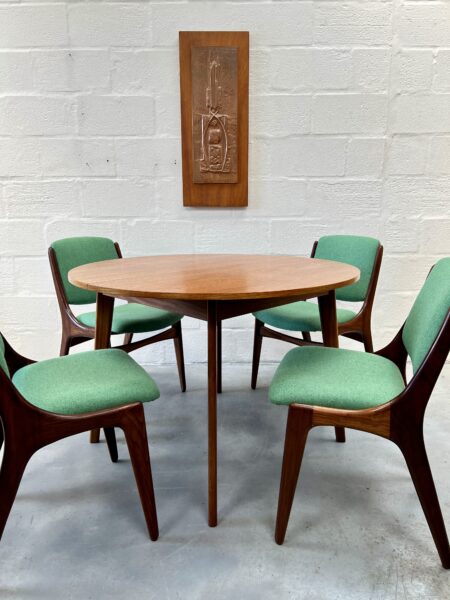 Mid Century Dining Table and 4 Chairs for Mahjongg, Vlaardingen