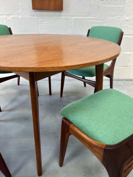 Mid Century Dining Table and 4 Chairs for Mahjongg, Vlaardingen