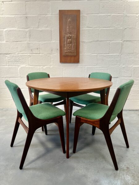 Mid Century Dining Table and 4 Chairs for Mahjongg, Vlaardingen