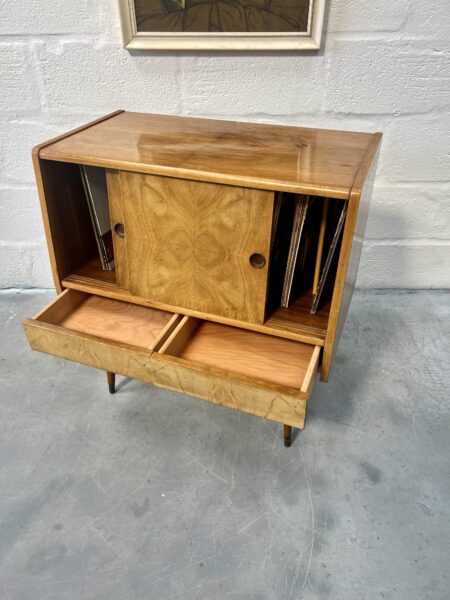 1950s Mid Century Vinyl Record Storage / Cabinet on Atomic Style Legs 