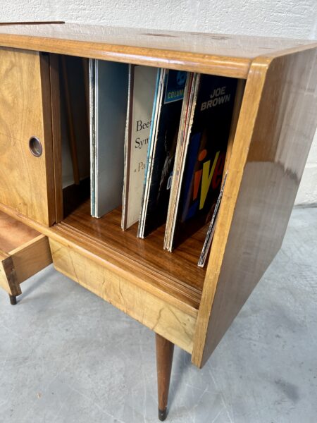 1950s Mid Century Vinyl Record Storage / Cabinet on Atomic Style Legs 