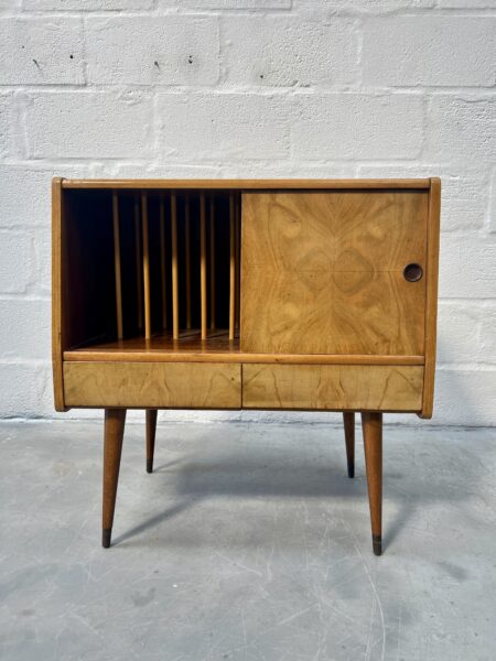 1950s Mid Century Vinyl Record Storage / Cabinet on Atomic Style Legs 