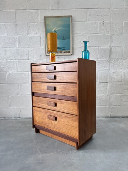 Mid Century White & Newton Chest of Five Drawers