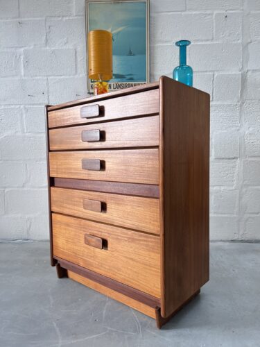 Mid Century White & Newton Chest of Five Drawers