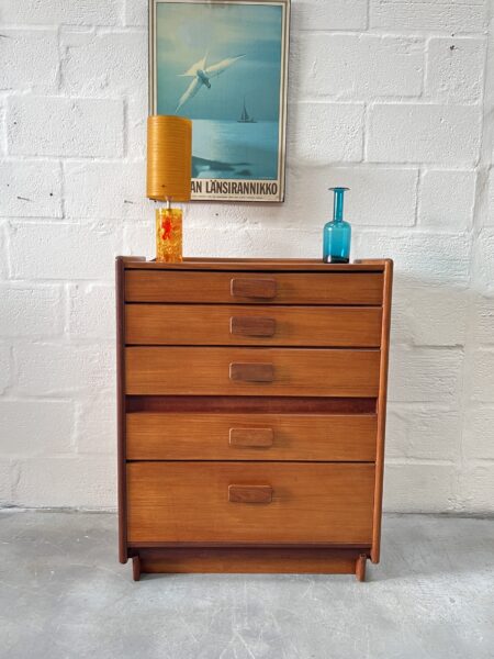 Mid Century White & Newton Chest of Five Drawers