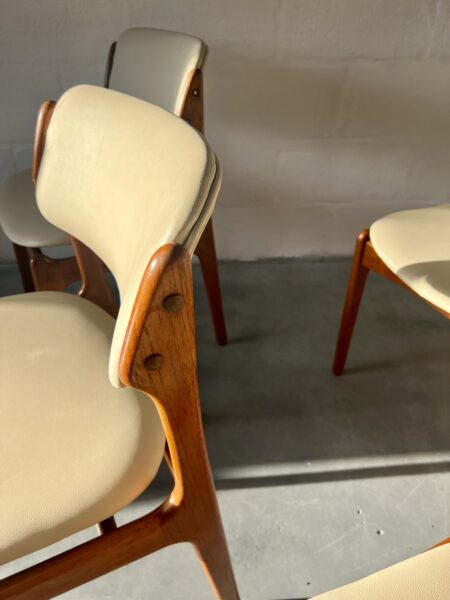 Set of 4 1970s Erik Buch for Domus Danica Danish Teak Dining Chairs