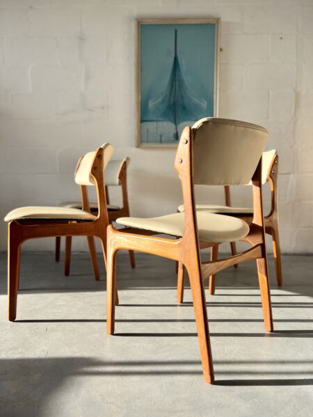 Set of 4 1970s Erik Buch for Domus Danica Danish Teak Dining Chairs