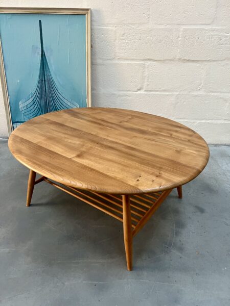 Vintage Solid Elm Ercol Model 454 Supper Table